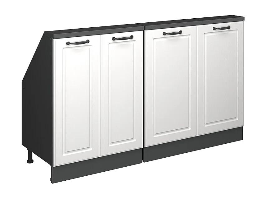 Meuble sous pente blanc campagne 140x46x81.6 r-line