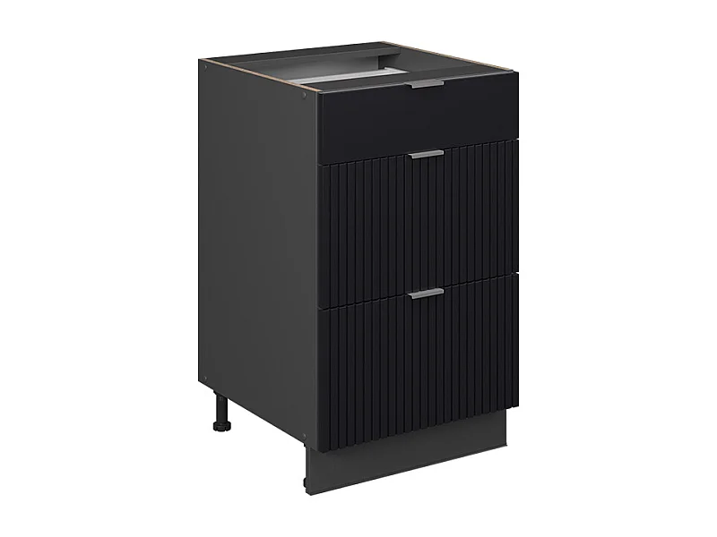 Meuble cuisine noir rayé 50x51.6x82 fame-line