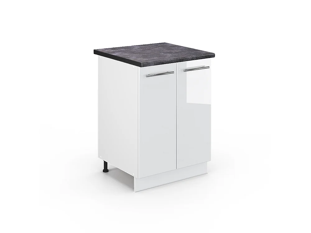 Mobiletto base cucina bianco lucido 60x60x82 fame-line