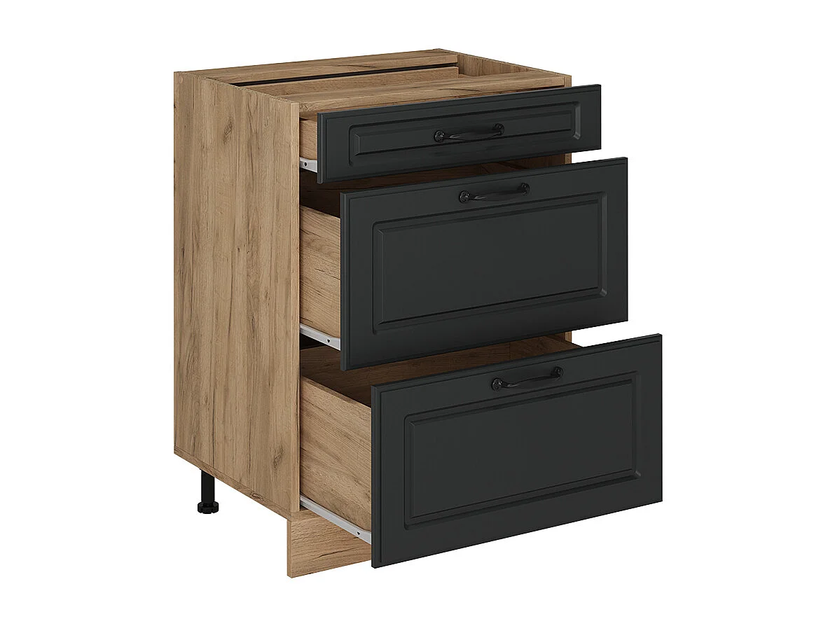 Mueble bajo de cocina antracita casa de campo 60x60x81.6 r-line