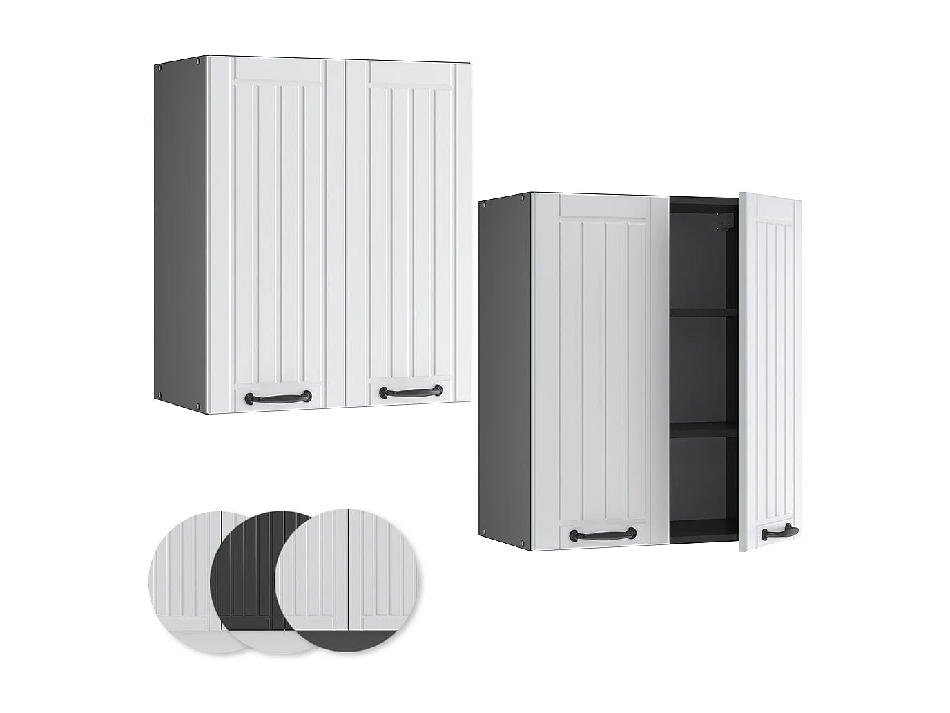 Pensile da cucina bianco casa di campagna 60x34.1x72 fame-line