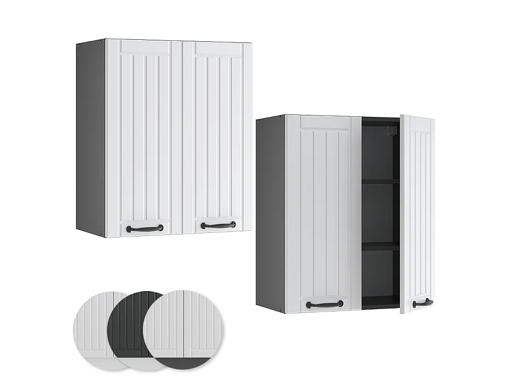 Wall cabinet white country house 60x34.1x72 fame-line