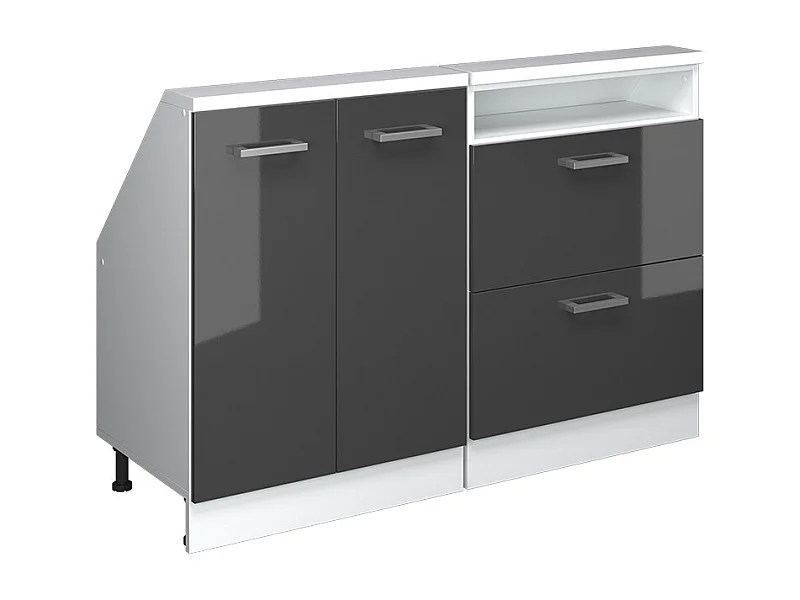 Mobile cucina sottotetto antracite lucido 120x46x81.6 r-line