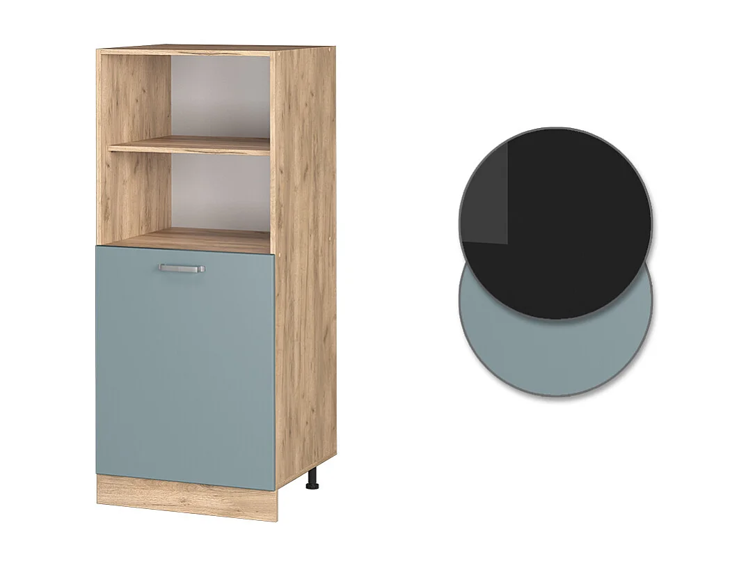 Meuble pour four bleu-gris 60x57x143 r-line