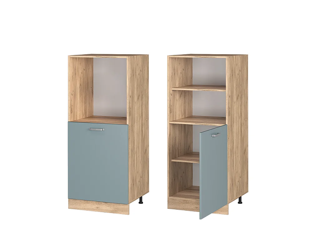 Meuble pour four bleu-gris 60x57x143 r-line
