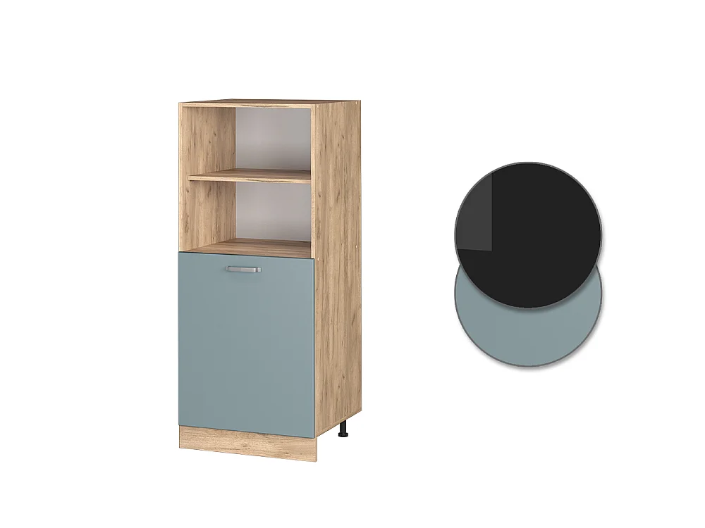 Meuble pour four bleu-gris 60x57x143 r-line