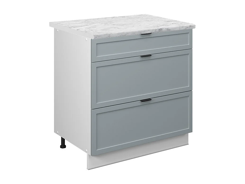 Meuble cuisine bleu clair-gris 80x60x82 fame-line