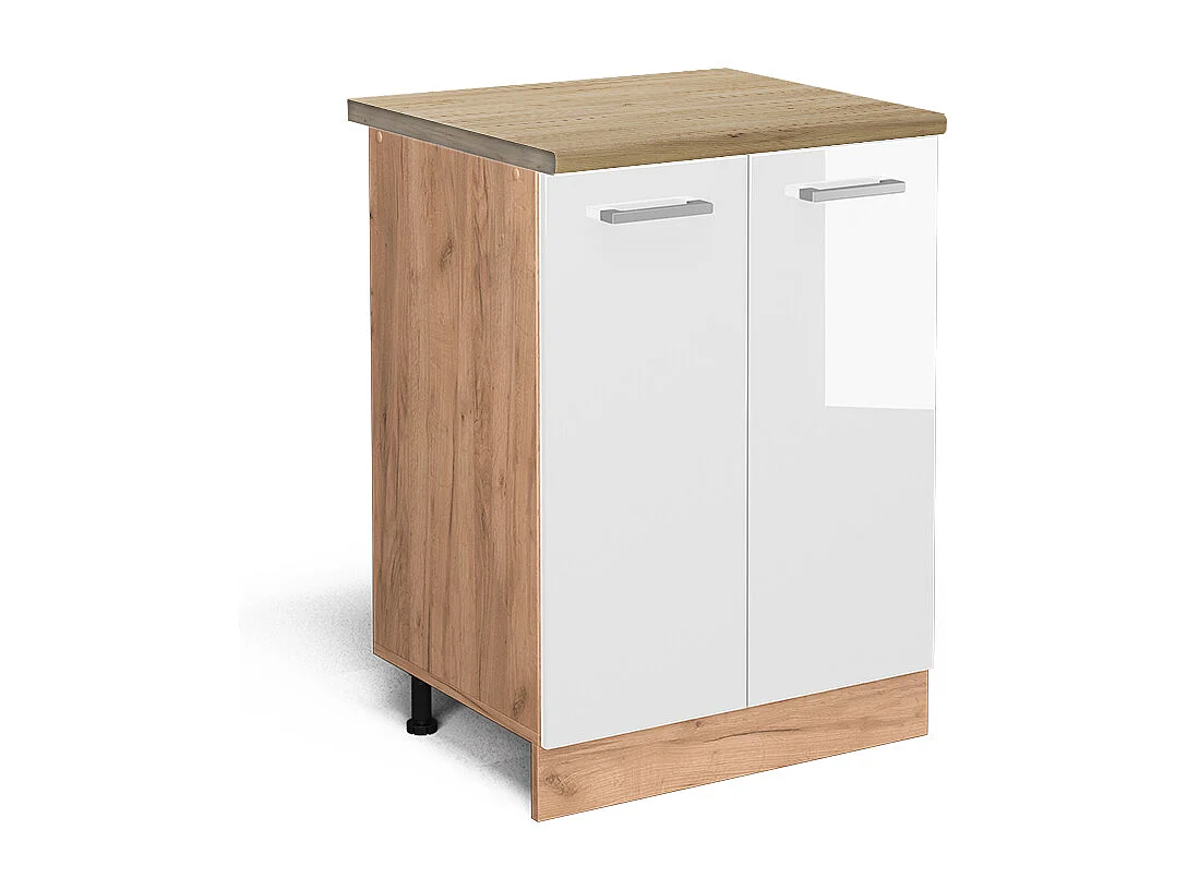 Mueble bajo de cocina blanco alto brillo 60x60x81.6 r-line