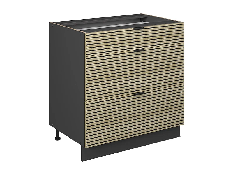 Meuble cuisine panneau en chêne 80x51.6x82 fame-line