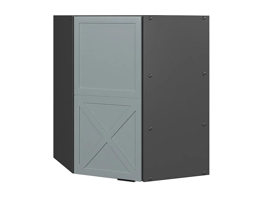 Elément haut de cuisine bleu clair-gris 57x34.1x72 fame-line