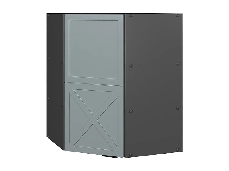 Elément haut de cuisine bleu clair-gris 57x34.1x72 fame-line