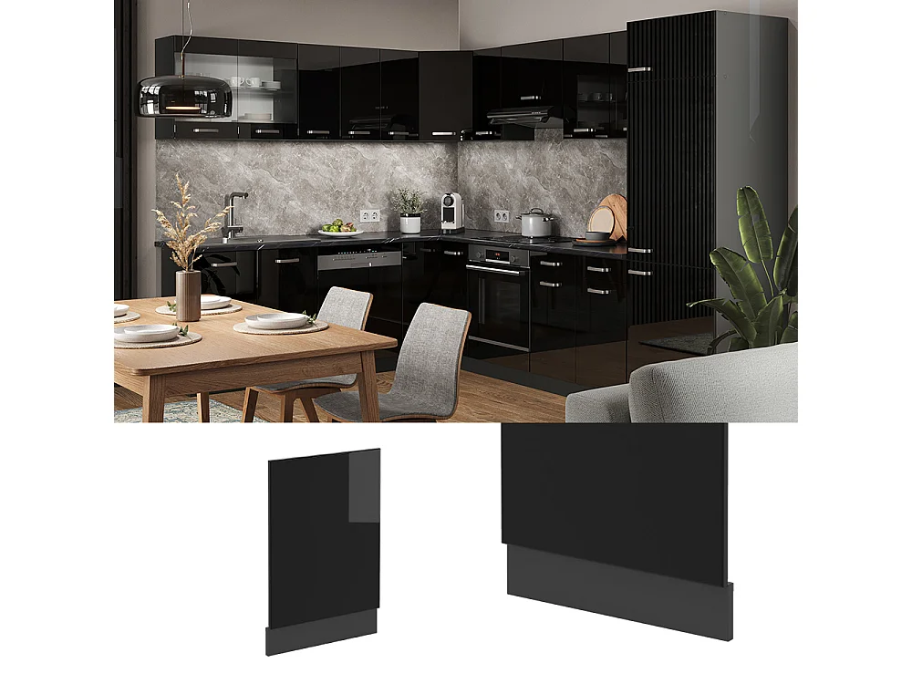 Front panel black high gloss 45x1.6x57.2 r-line