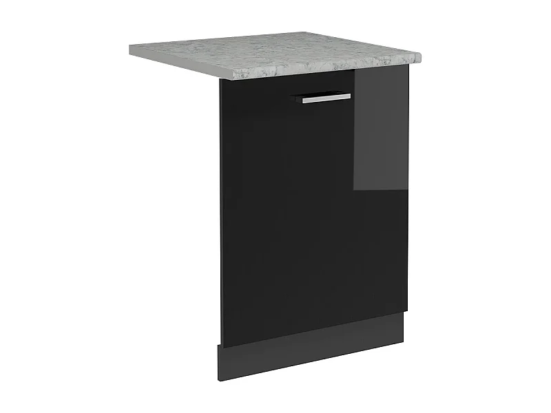 Geschirrspülblende schwarz hochglanz 60x1.6x81.8 r-line