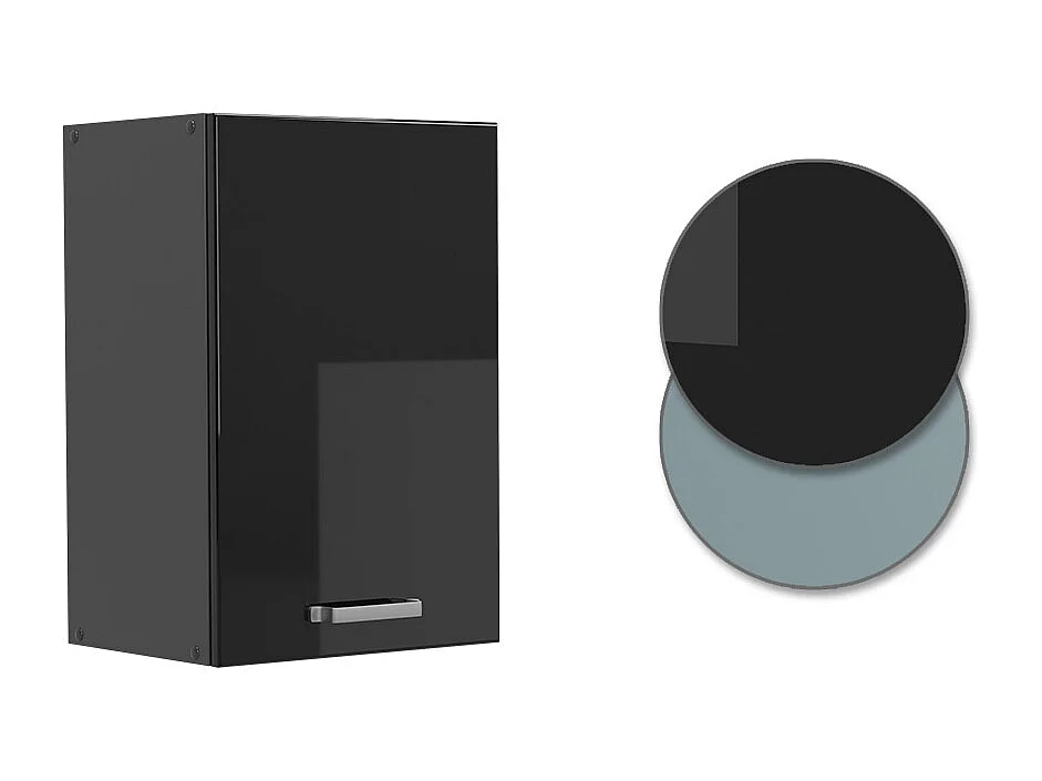 Hangkast zwart hoogglans 40x31x60 r-line