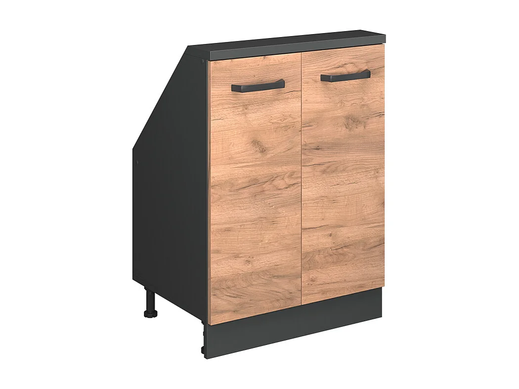 Meuble sous pente chêne de force doré 60x46x81.6 r-line