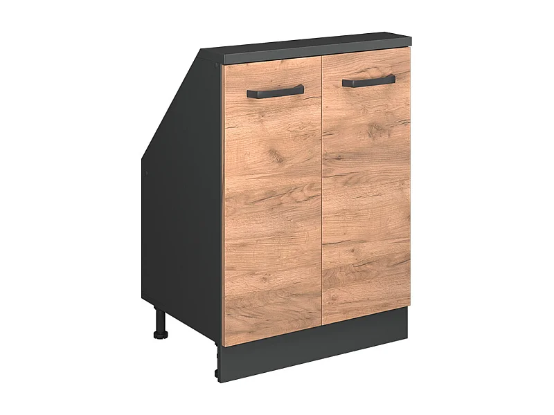 Küchenschrank für Dachschrägen goldkraft eiche 60x46x81.6 r-line