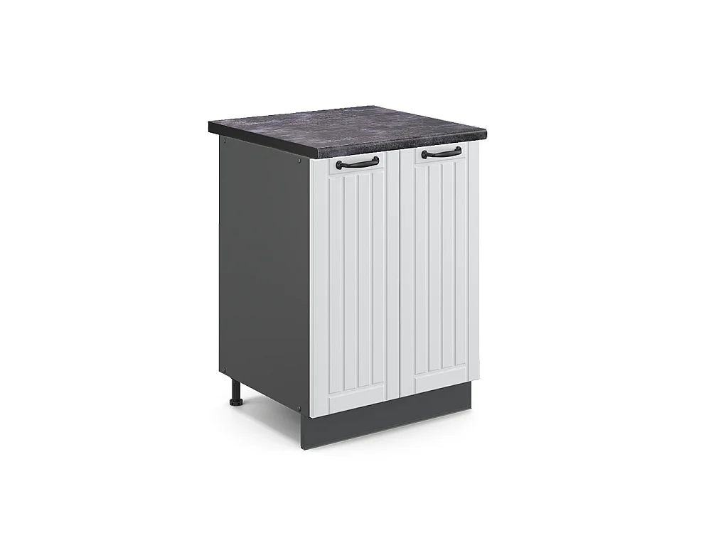 Meuble bas de cuisine blanc campagne 60x60x82 fame-line