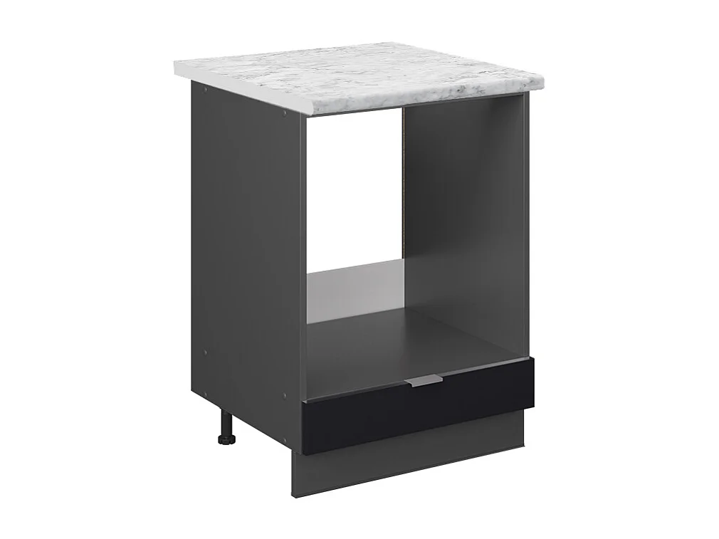 Meuble pour four noir rayé 60x60x82 fame-line