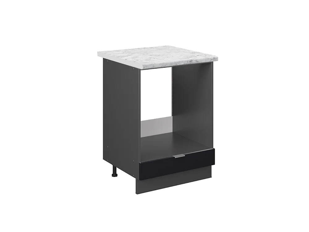 Meuble pour four noir rayé 60x60x82 fame-line