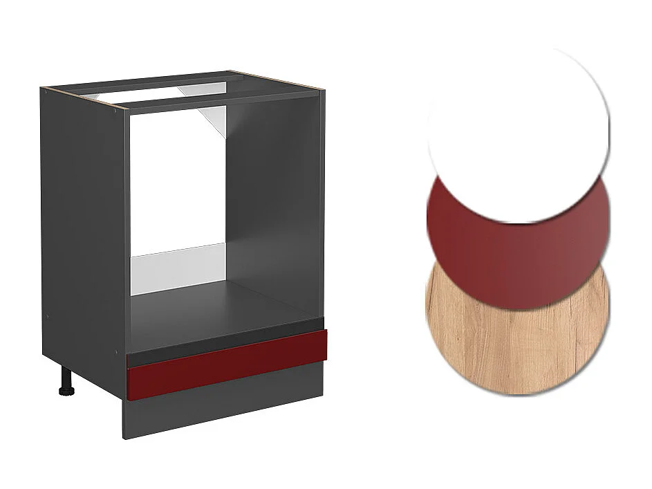 Meuble pour four rouge 60x46x81.6 r-line