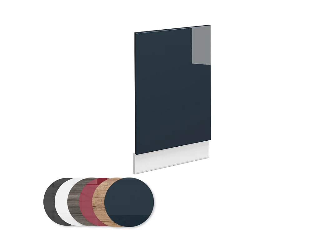 Frontpaneel donkerblauw hoogglans 45x1.6x67.4 fame-line