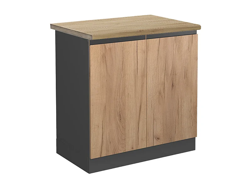 Armario bajo para fregadero roble dorado 80x60x81.6 r-line