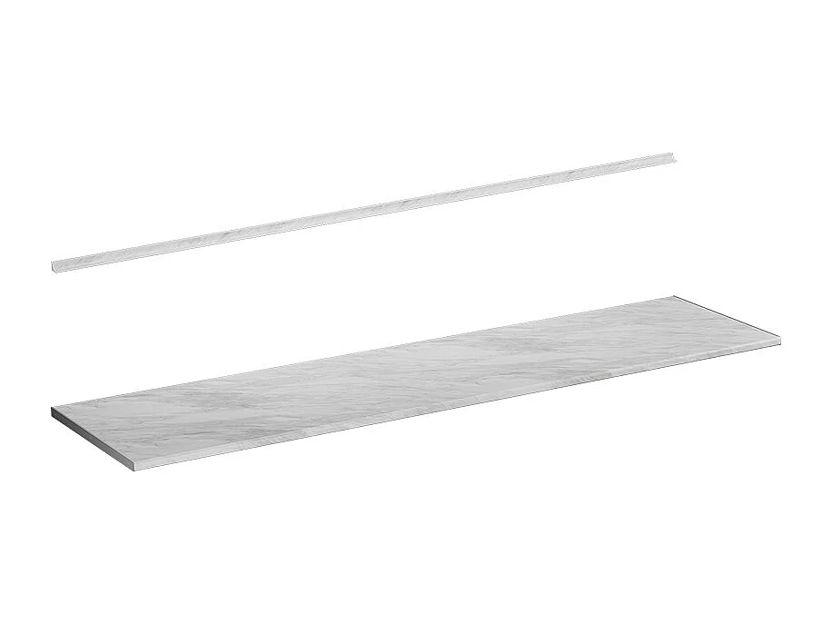 Keukenwerkblad wit/marmer 240x60x2.8 r-line