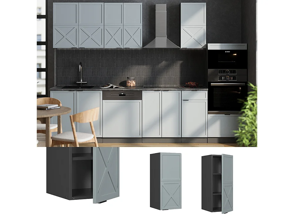 Hangkast licht blauw-grijs 30x34.1x72 fame-line