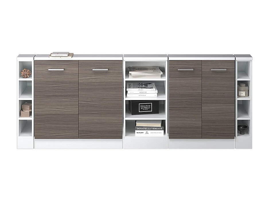 Armario de cocina para techo inclinado gris noble 215x46x81.6 r-line