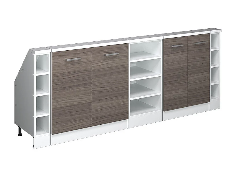 Køkkenskab til skrå væg ædel grå 210x46x81.6 r-line