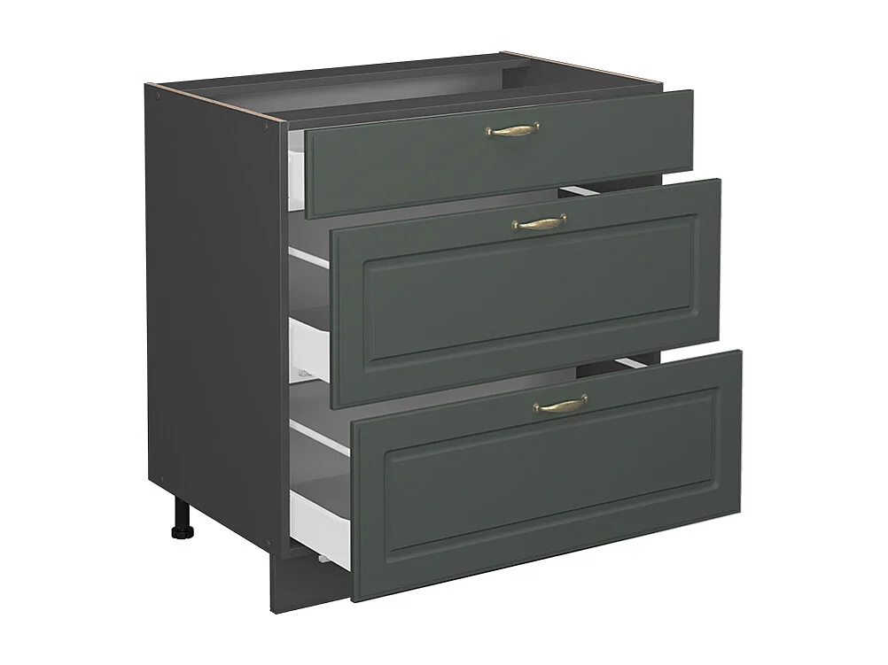 Meuble cuisine vert or campagne 80x60x82 fame-line