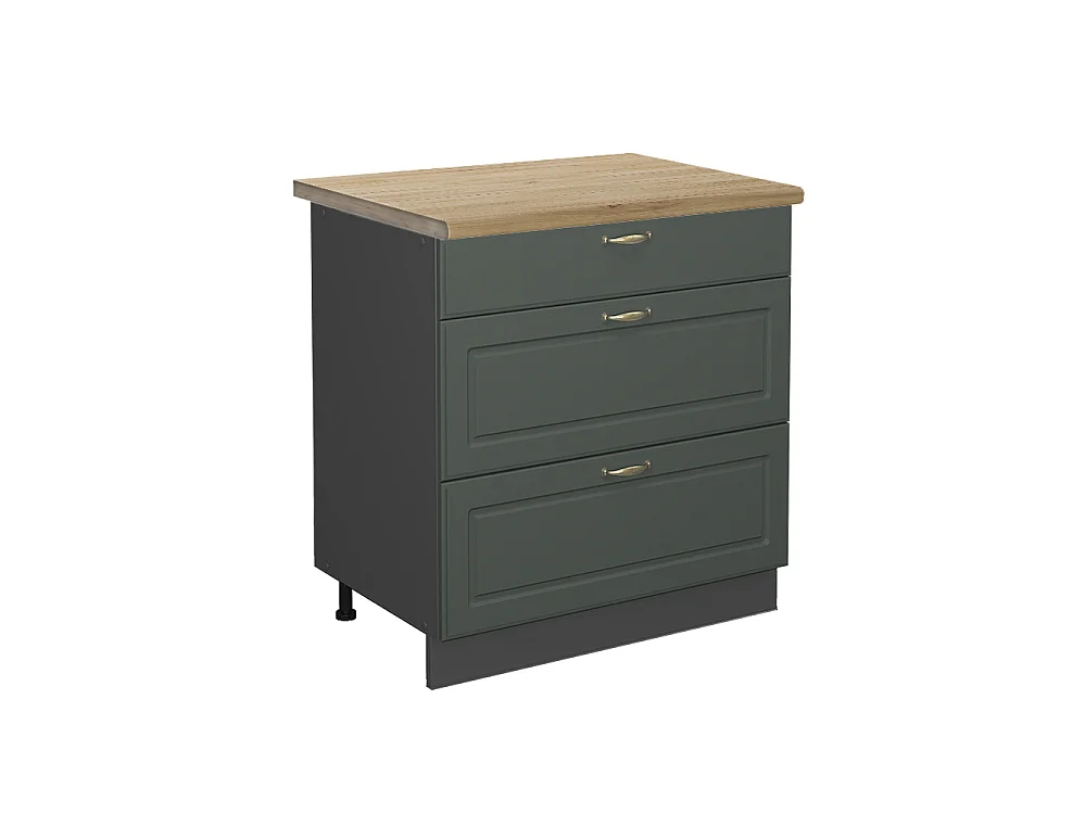 Keukenonderkast groen-goud landhuis 80x60x82 fame-line
