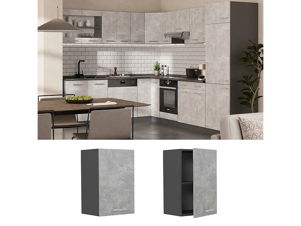 Pensile da cucina calcestruzzo 40x31x60 r-line