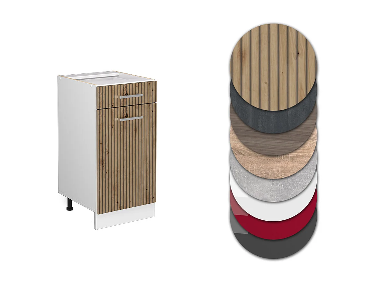 Meuble cuisine chêne artisan 40x46x81.6 r-line