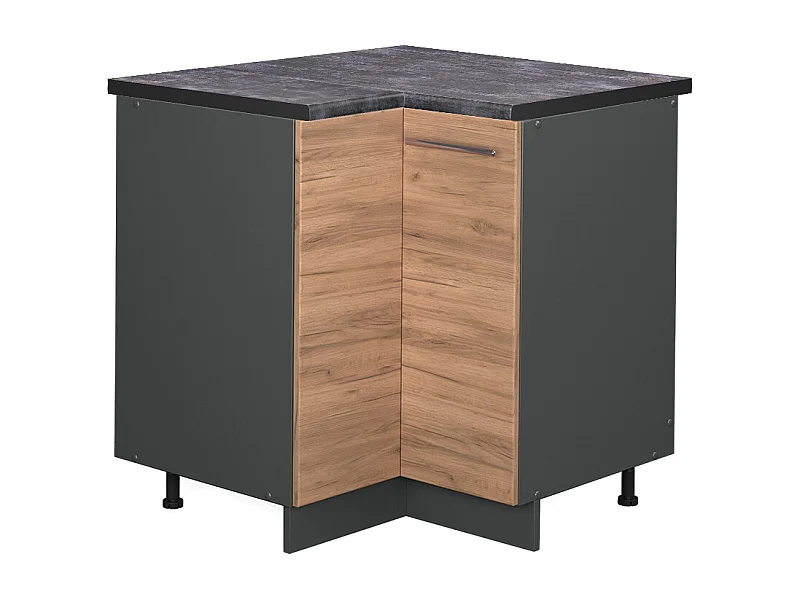 Armario de esquina roble dorado 80.5x60x82 fame-line