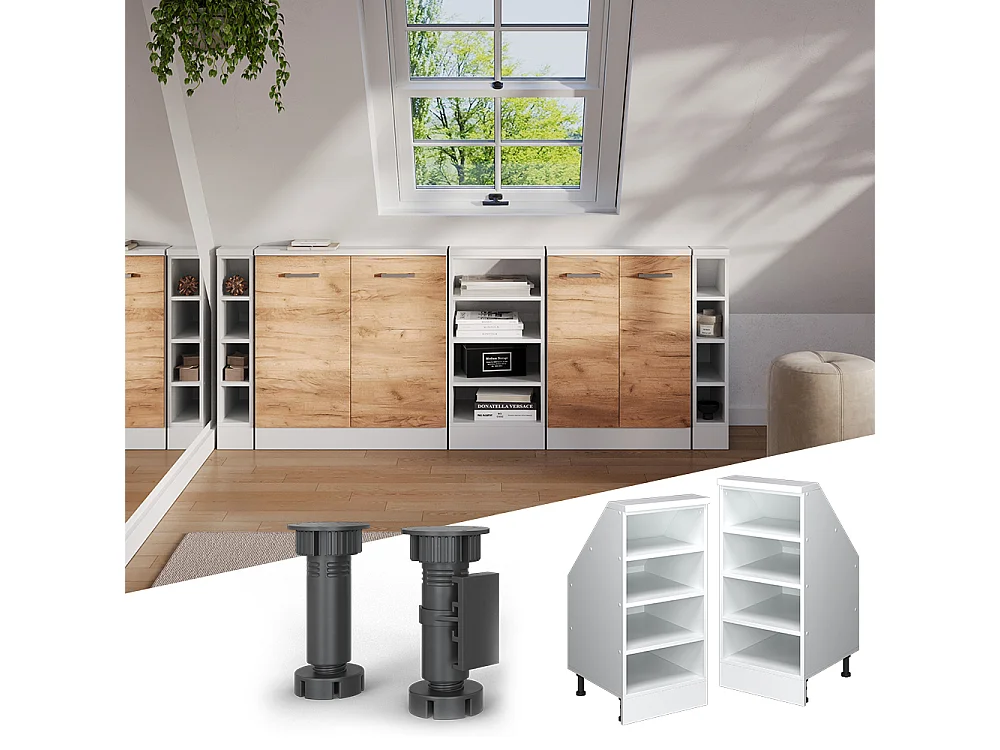 Armario de cocina para techo inclinado blanco 40x46x81.6 r-line