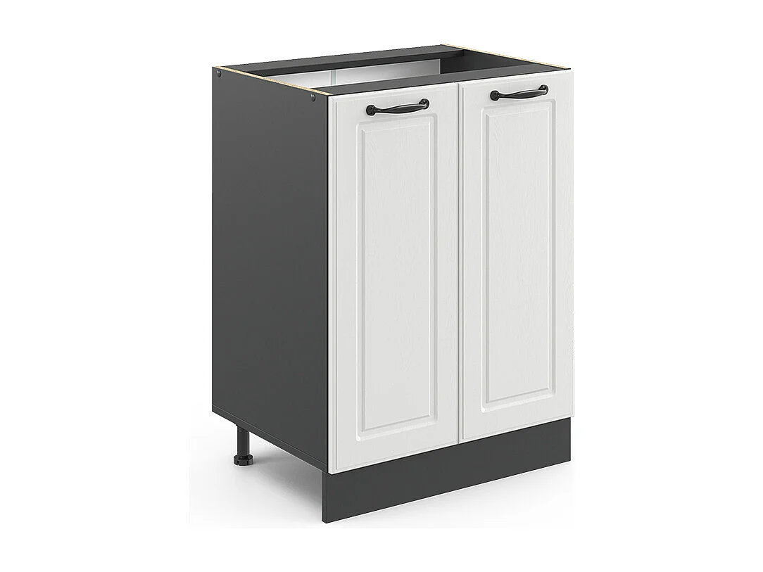 Meuble bas de cuisine blanc campagne 60x46x81.6 r-line