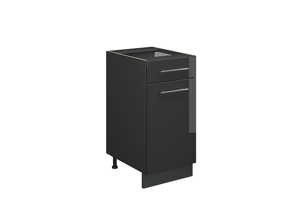 Kitchen base cabinet anthracite high gloss 40x60x82 fame-line