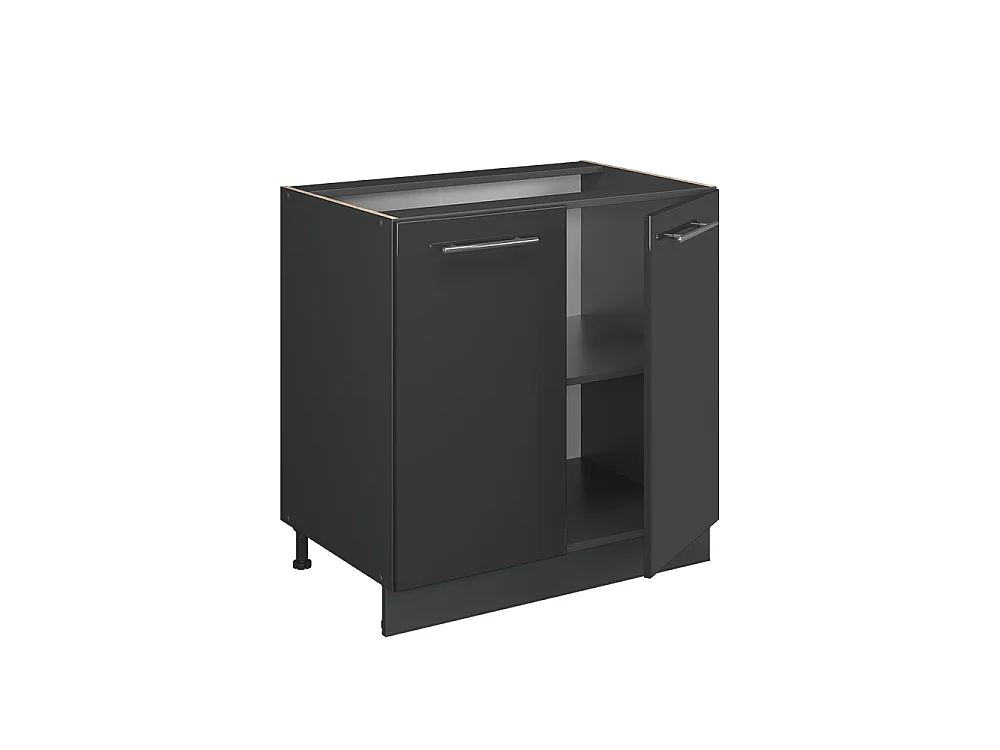 Szafka pod zlew antracyt wysoki połysk 80x60x82 fame-line
