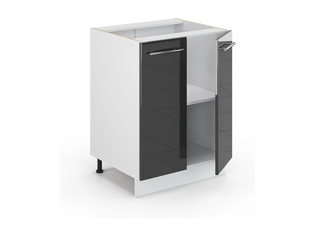 Mueble bajo de cocina antracita alto brillo 60x60x82 fame-line