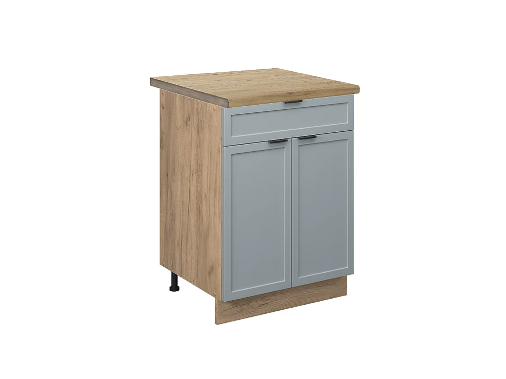 Kitchen base cabinet light blue-grey 60x60x82 fame-line