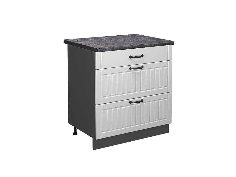 Meuble cuisine blanc campagne 80x60x82 fame-line