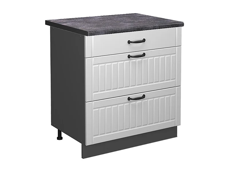 Keukenonderkast wit landhuis 80x60x82 fame-line