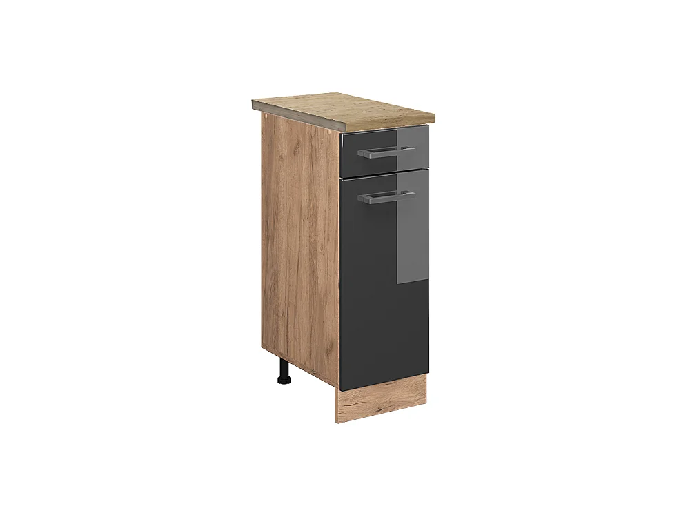 Küchenunterschrank anthrazit hochglanz 30x60x81.6 r-line