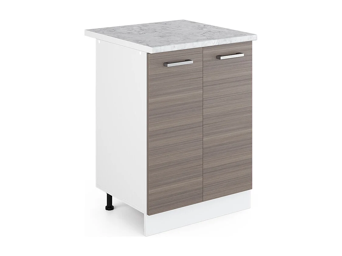 Meuble bas de cuisine gris noble 60x60x81.6 r-line