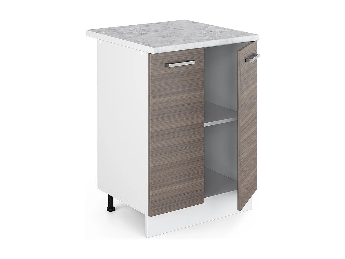 Meuble bas de cuisine gris noble 60x60x81.6 r-line