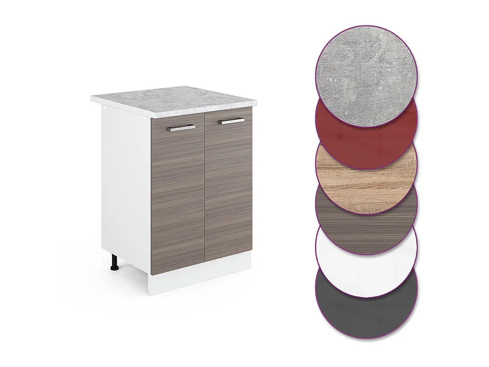 Mueble bajo de cocina gris noble 60x60x81.6 r-line