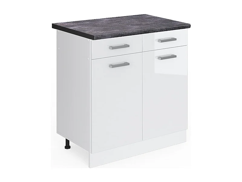 Mueble bajo de cocina blanco alto brillo 80x60x81.6 r-line