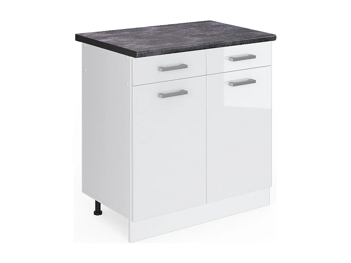 Mueble bajo de cocina blanco alto brillo 80x60x81.6 r-line