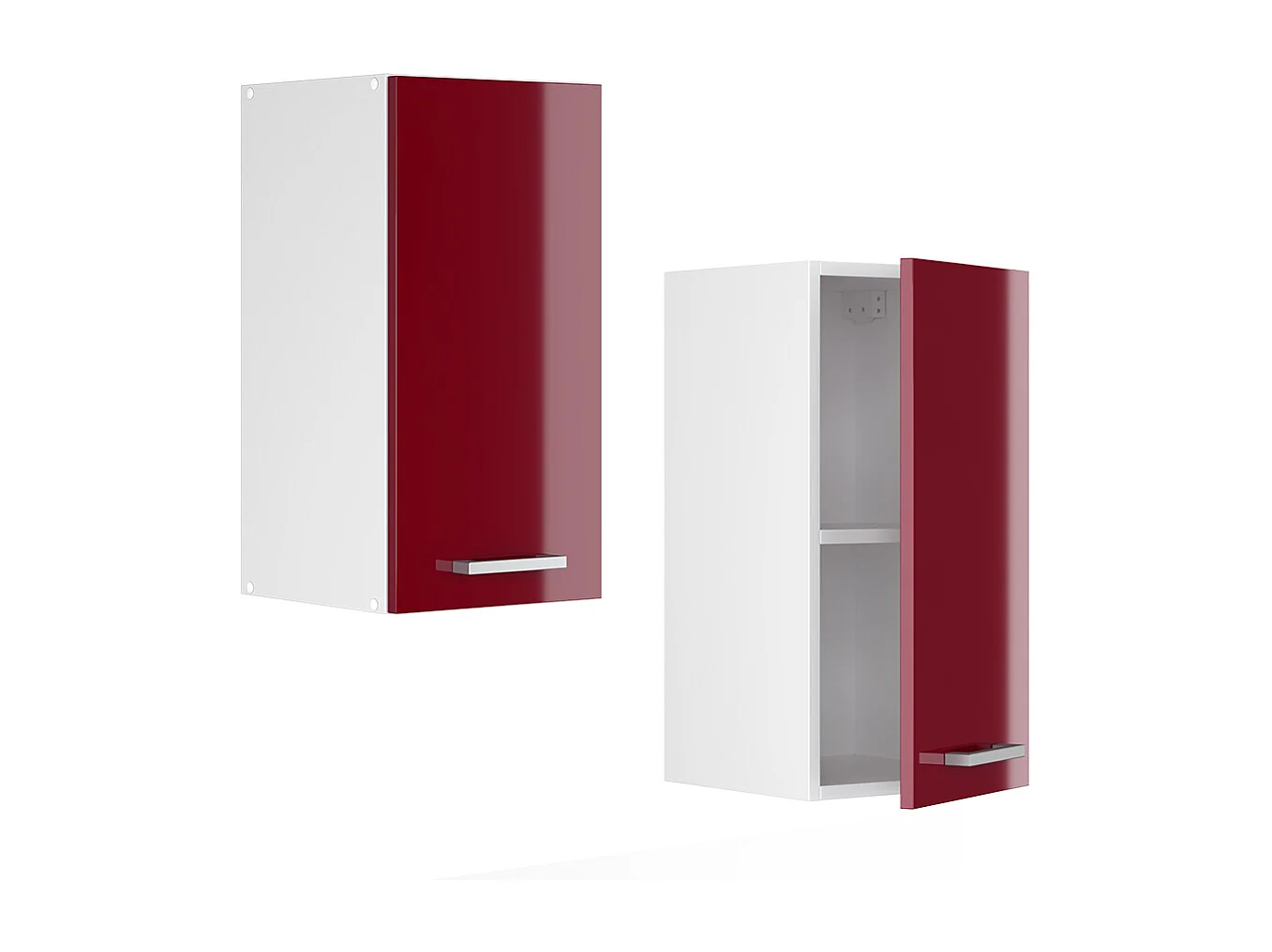 Armario colgante rojo de alto brillo 30x31x60 r-line